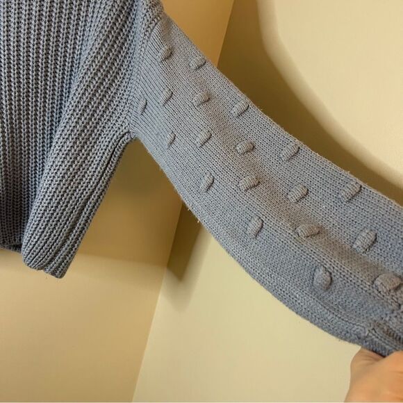 Jessica Simpson Textured Knit Sweater Women’s L Powder Blue great preworn condit - Picture 10 of 10